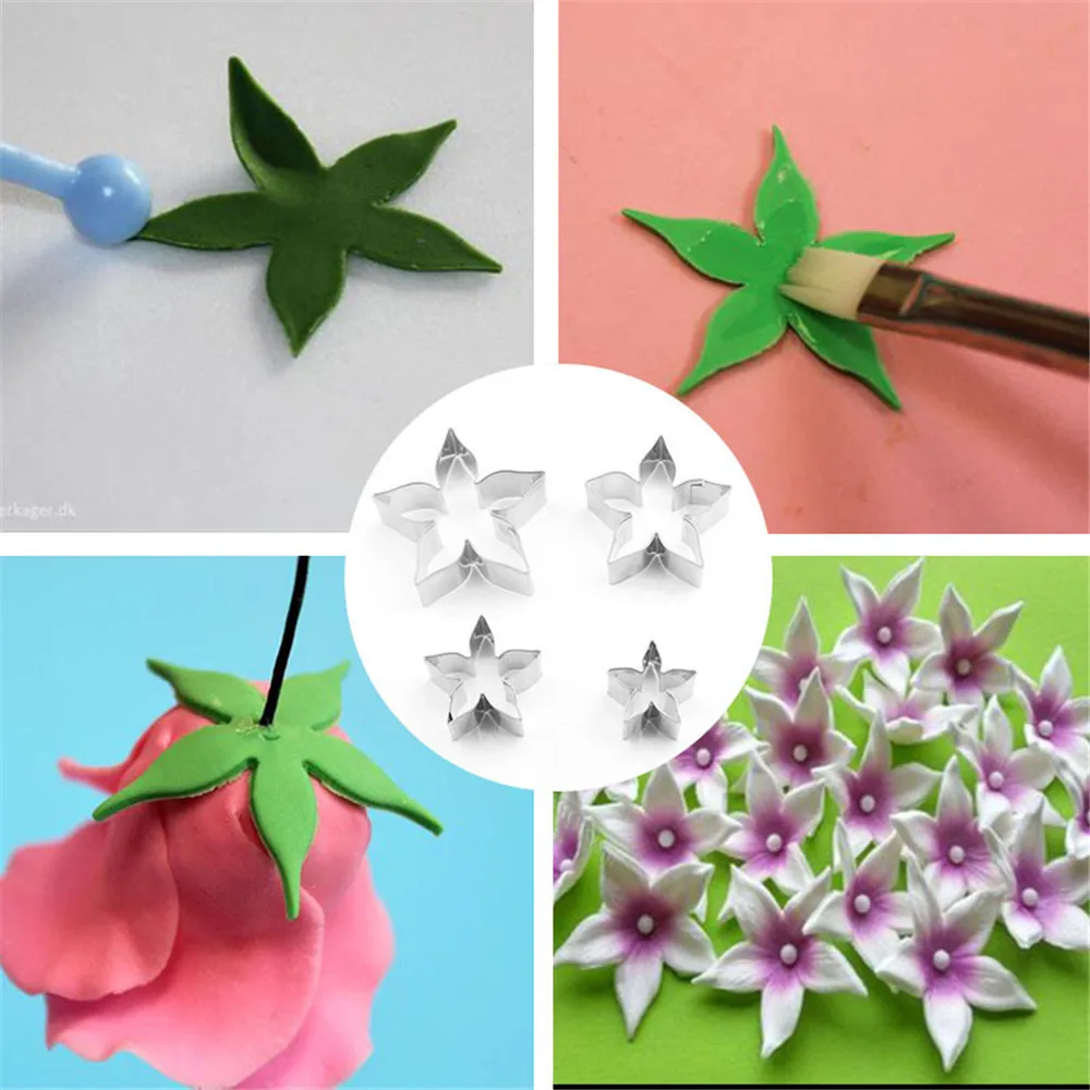 Cake Cutter Tools Stainless Steel British Sugar Flower Cutting Mould Rose Calyx Five Star Shape Clay Cutters Tool
Cake Cutter Tools Stainless Steel British Sugar Flower Cutting Mould Rose Calyx Five Star Shape Clay Cutters Tool