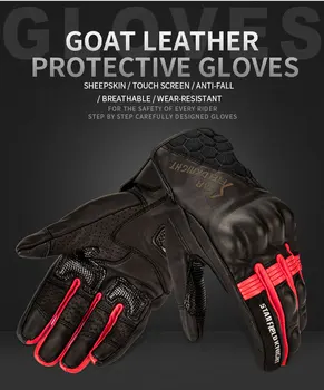 goat leather motorcycle gloves breathable anti-fall design mtb racing touch screen protective gloves four season guanti moto 
goat leather motorcycle gloves breathable anti-fall design mtb racing touch screen protective gloves four season guanti moto