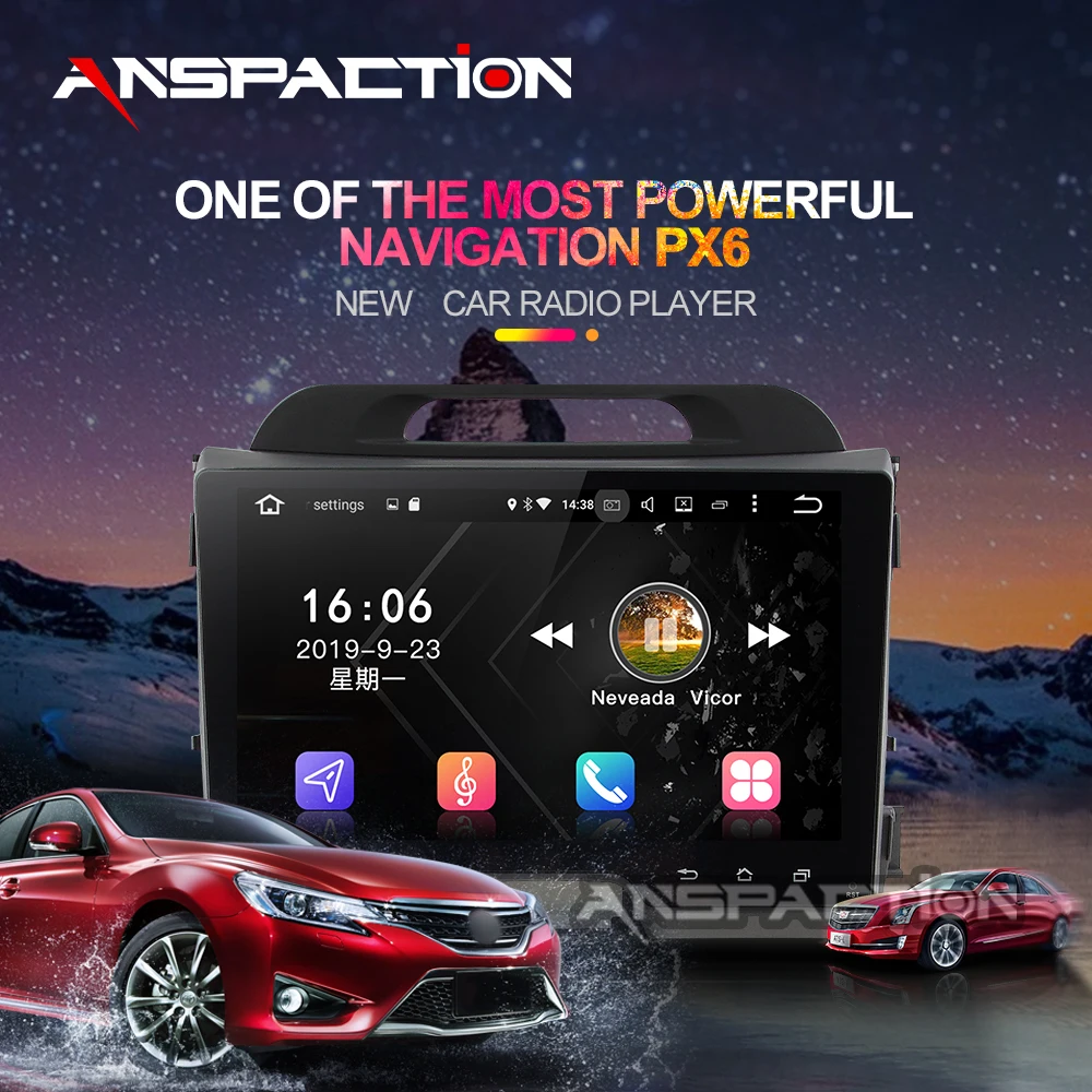 4G ram Android 9 0 Автомобильная магнитола dvd для KIA sportage 2011 2012 2013 2014 2015 головное