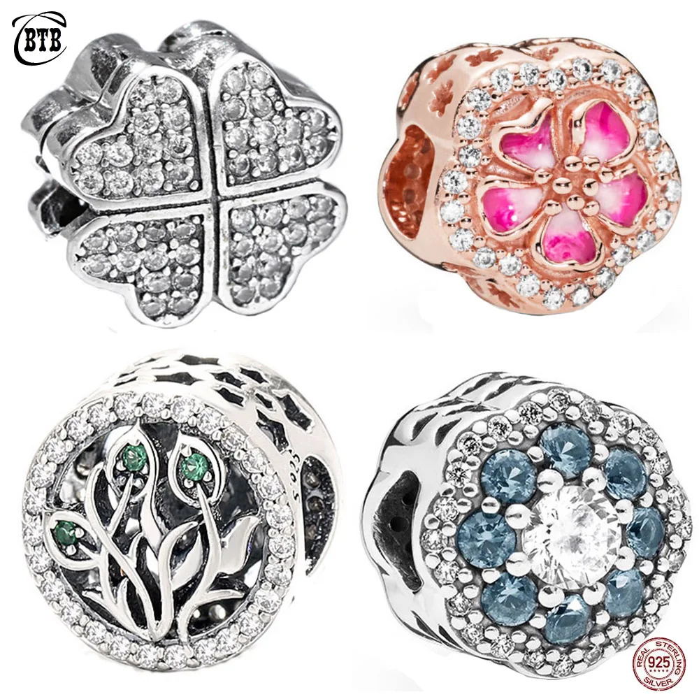 Original 925 Silver Full Rhinestone Four-Leaf Clover Charms DIY Beads Positioning Buckle fit Bracelet For Women Fashion Jewelry
Original 925 Silver Full Rhinestone Four-Leaf Clover Charms DIY Beads Positioning Buckle fit Bracelet For Women Fashion Jewelry