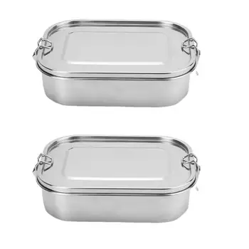 2pcs Stainless Steel Lunch Box Rectangular Snack Box Fast Food Box Container For Home School Camping
2pcs Stainless Steel Lunch Box Rectangular Snack Box Fast Food Box Container For Home School Camping