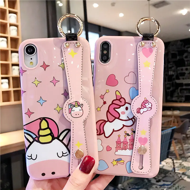 IMD TPU Cartoon Wristband Funny Unicorn Mobile Soft Phone Case for iphone 6 6s 6plus 7 8 plus X 10 XR XS MAX Stand Holder Coque
IMD TPU Cartoon Wristband Funny Unicorn Mobile Soft Phone Case for iphone 6 6s 6plus 7 8 plus X 10 XR XS MAX Stand Holder Coque
