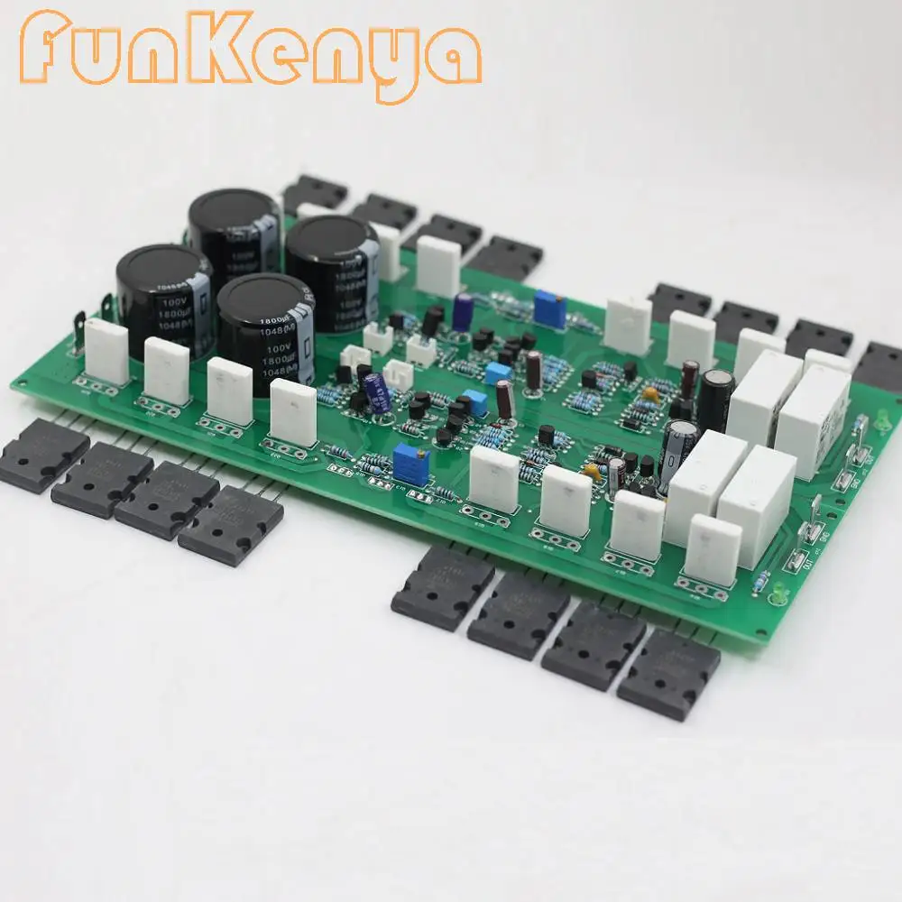 1 Pair PR800 Hifi Power Amplifier Board 1000W Class A AB High Power C5200 1800UF/100V ELNA 10000UF/80V
1 Pair PR800 Hifi Power Amplifier Board 1000W Class A AB High Power C5200 1800UF/100V ELNA 10000UF/80V