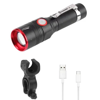 

3 Modes Outdoor Cycling Torch 800LM T6 LED Portable 10W Telescopic Zoomable Quick Release Lightweight Flashlights