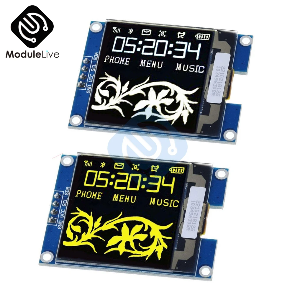 New 1.5 Inch OLED Display Module IIC Interface SSD1327 128X128 OLED Shield Screen Module For Raspberry Pi For STM32 For Arduino
New 1.5 Inch OLED Display Module IIC Interface SSD1327 128X128 OLED Shield Screen Module For Raspberry Pi For STM32 For Arduino