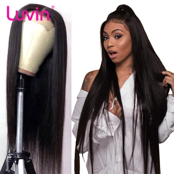 Luvin Cheap 26 28 30 Inch Straight Glueless Lace Front Human Hair Wigs Brazilian Long Closure Wig Swiss Black Woman Plucked Full
Luvin Cheap 26 28 30 Inch Straight Glueless Lace Front Human Hair Wigs Brazilian Long Closure Wig Swiss Black Woman Plucked Full