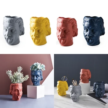 Einstein Portrait Vase Character Sculpture Flower Pot Item Container Desktop Flower Arrangement Container Head Statue Home Decor
Einstein Portrait Vase Character Sculpture Flower Pot Item Container Desktop Flower Arrangement Container Head Statue Home Decor