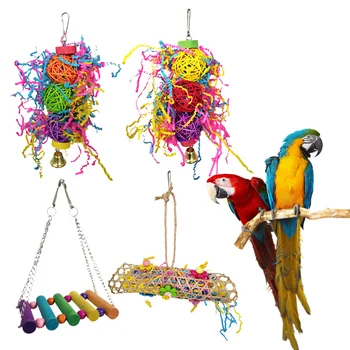 4pcs Parrot Toy Hanging Creative Rattan Ball Pet Supplies Chew Toys Bite Toy Playing Toy for Parrot
4pcs Parrot Toy Hanging Creative Rattan Ball Pet Supplies Chew Toys Bite Toy Playing Toy for Parrot
