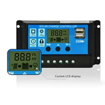 60A/50A/40A/30A/20A/10A Solar Lader Controller 12V 24V Auto Pwm controllers Lcd Display 5V Dual Usb Output Controller
60A/50A/40A/30A/20A/10A Solar Lader Controller 12V 24V Auto Pwm controllers Lcd Display 5V Dual Usb Output Controller