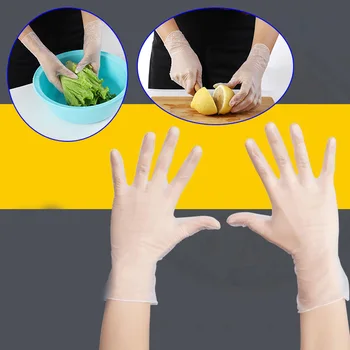 100Pcs Transparent PVC Disposable Gloves For Home Cleaning Dishwashing/Kitchen/Latex/Rubber/Garden Gloves S/M/L/XL
100Pcs Transparent PVC Disposable Gloves For Home Cleaning Dishwashing/Kitchen/Latex/Rubber/Garden Gloves S/M/L/XL