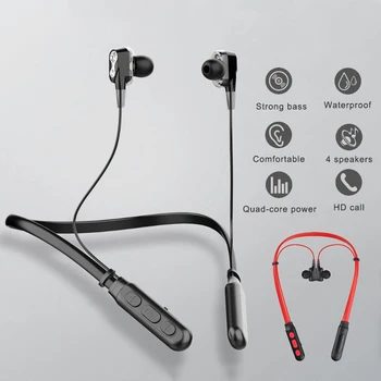 G01 Bluetooth Earphone Neck Headset Sports Headphones Wireless Four Unit Drive Double Hybrid Deep Bass Earphone
G01 Bluetooth Earphone Neck Headset Sports Headphones Wireless Four Unit Drive Double Hybrid Deep Bass Earphone