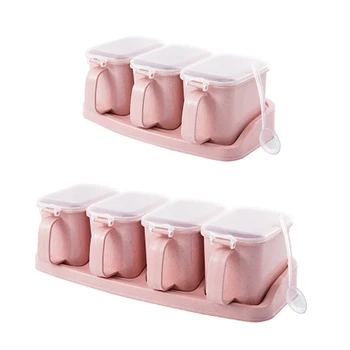 4+3 Grid Seasoning Box Condiment Spice Storage Case Holder Kitchen Tool 67JB
4+3 Grid Seasoning Box Condiment Spice Storage Case Holder Kitchen Tool 67JB