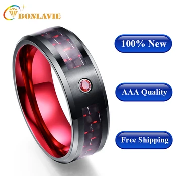 Wholesale Exquisite Red Zircon Men Rings 100% Tungsten Carbide Wedding Bands Anillos para hombres Male Ring
Wholesale Exquisite Red Zircon Men Rings 100% Tungsten Carbide Wedding Bands Anillos para hombres Male Ring