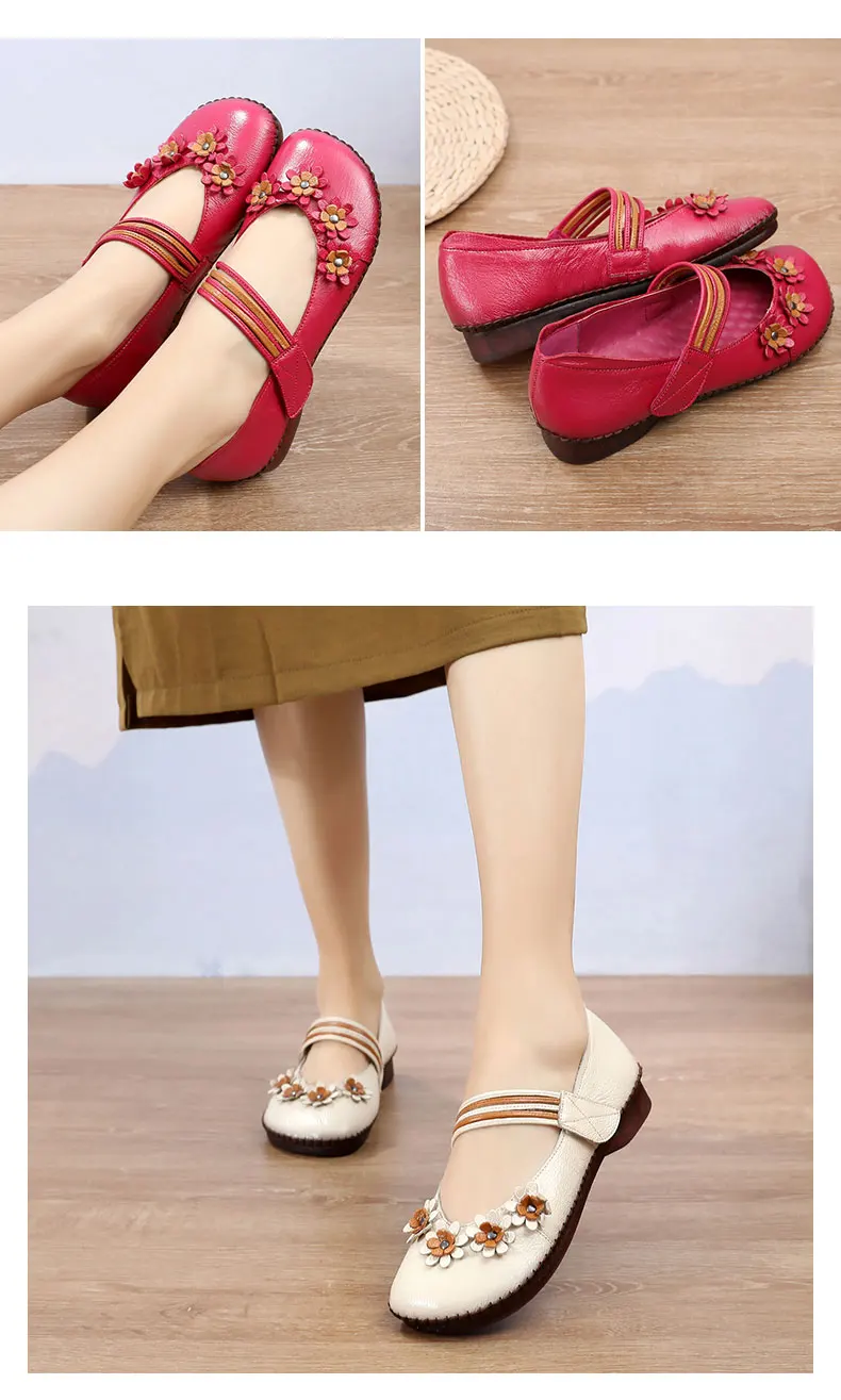 MUYANG Women Flats 2020 Mary Janes Handmade Genuine Leather Flower Flat Shoes Woman Soft comfortable Elegant Loafers Shoes MUYANG Women Flats 2020 Mary Janes Handmade Genuine Leather Flower Flat Shoes Woman Soft comfortable Elegant Loafers Shoes