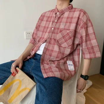 LEGIBLE 2020 Streetwear Shirts Men Plaid Short Sleeve Shirts Summer Harajuku Loose Hawaiian Korean Shirt Men Oversize
LEGIBLE 2020 Streetwear Shirts Men Plaid Short Sleeve Shirts Summer Harajuku Loose Hawaiian Korean Shirt Men Oversize