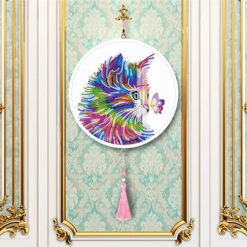 Round Framed Diamond Painting Color DIY Cat Tassels Cross Stitch Stitch DIY 5D Full Drill Eco-friendly Craft Embroidery
Round Framed Diamond Painting Color DIY Cat Tassels Cross Stitch Stitch DIY 5D Full Drill Eco-friendly Craft Embroidery