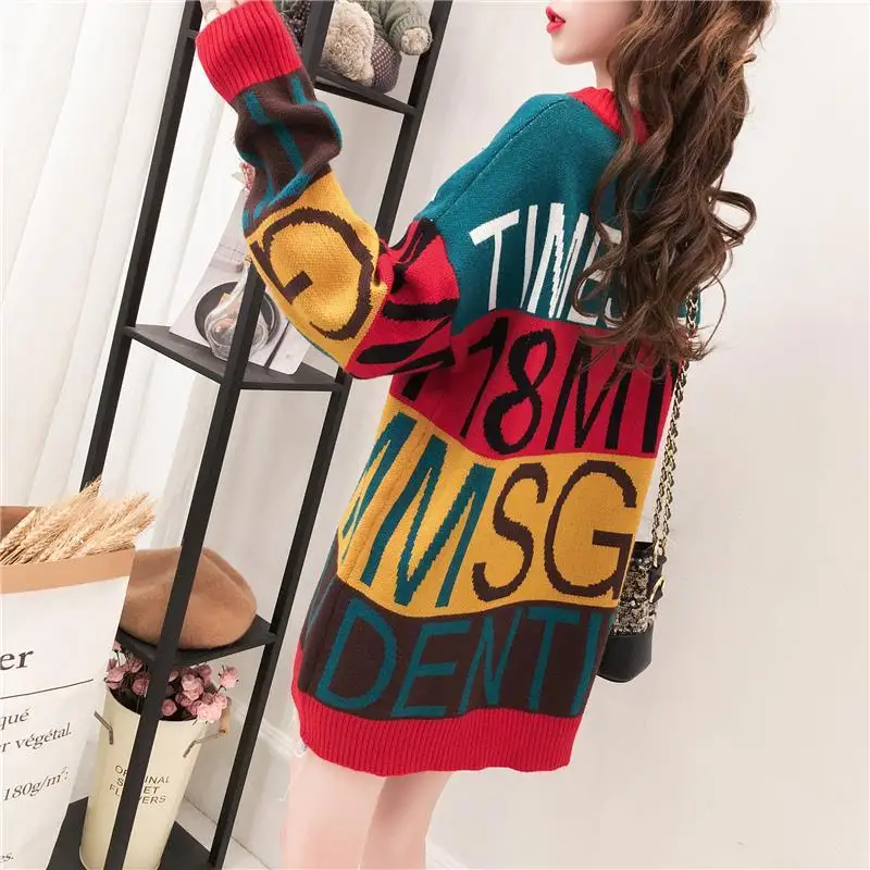 2019 net red letter Pullover for women's autumn and winter loose and lazy wind long sleeve bottom coat top ins
2019 net red letter Pullover for women's autumn and winter loose and lazy wind long sleeve bottom coat top ins