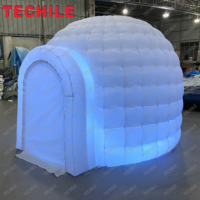 Наружная надувная купольная палатка igloo на заказ Свадебная со светильник кой |