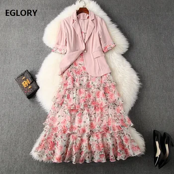 High Quality Blazer Sets 2020 Summer Dress Suit Women Floral Print Patchwork Blazer Jacket+Colorful Flower Print Strap Dress 2PC
High Quality Blazer Sets 2020 Summer Dress Suit Women Floral Print Patchwork Blazer Jacket+Colorful Flower Print Strap Dress 2PC