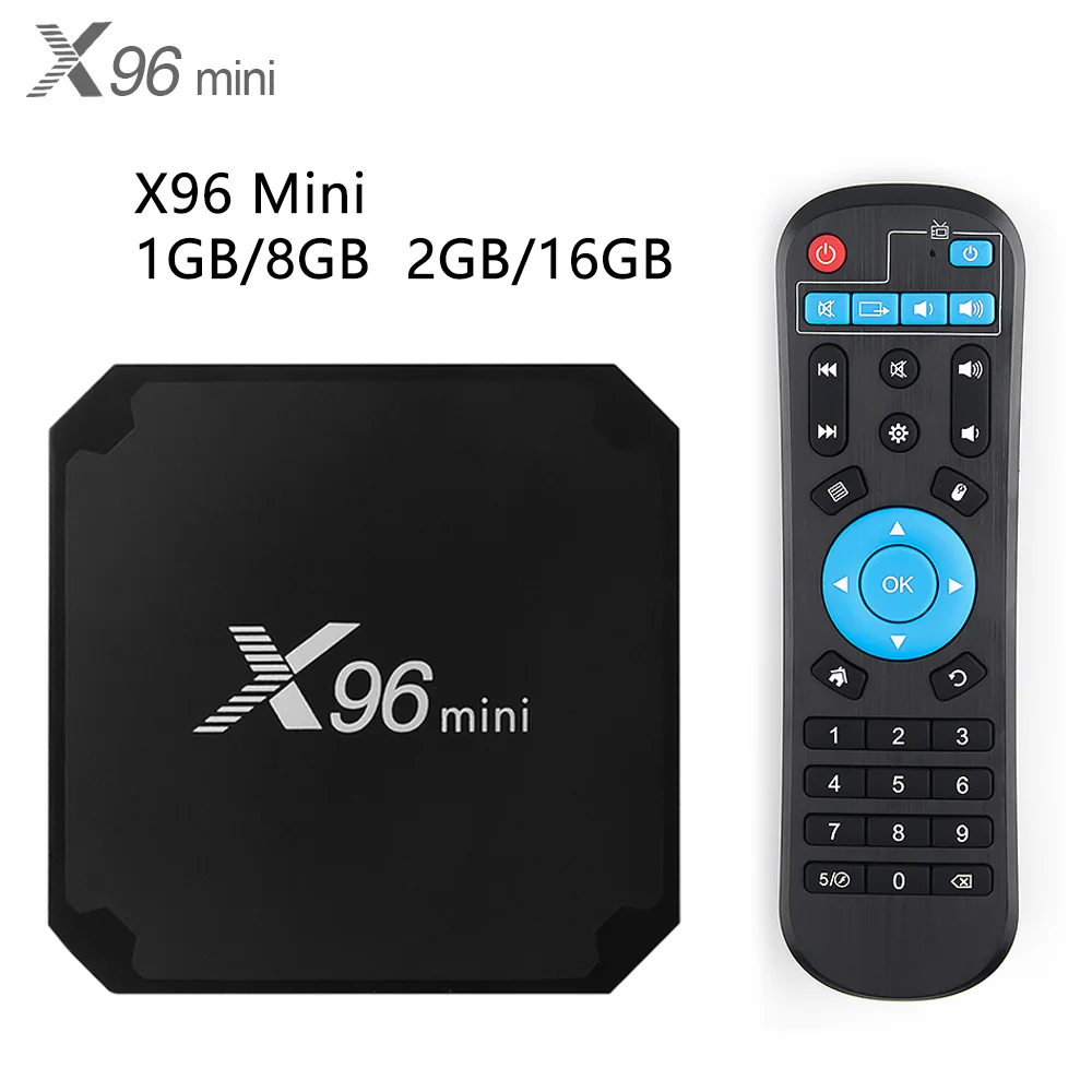 

X96 Mini Smart Tv Box Android 7.1 4K Amlogic S905W Quad Core Tvbox H.265 WIFI 2GB 16GB Ram Media Player X96 Set Top Box X96mini