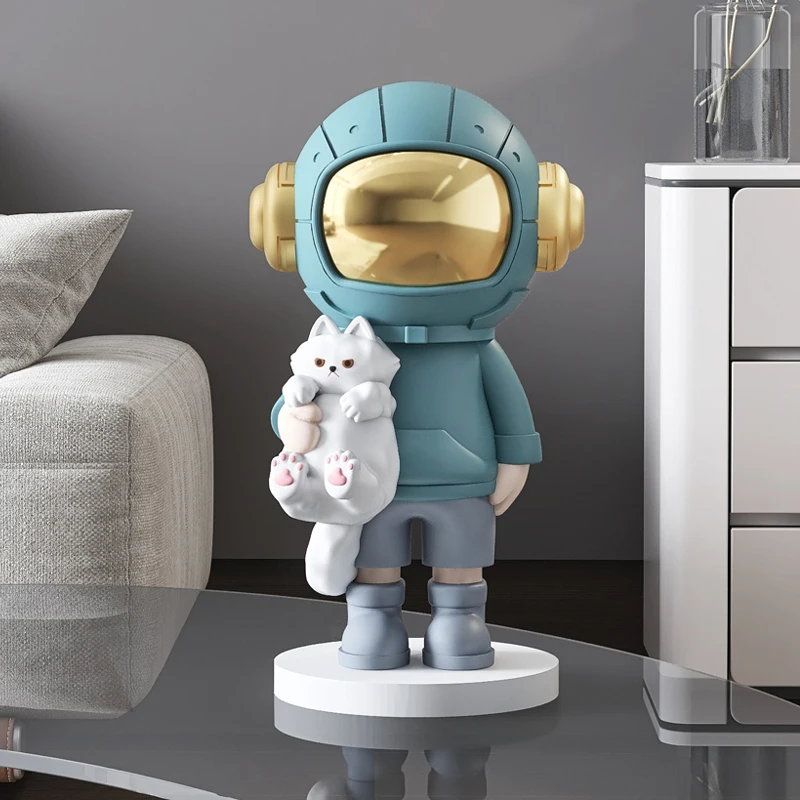 

Home Dector Astronaut Sculptures Ornaments Nordic Interior Figurines Cartoon Dog Living Room Porch Decoration FRP Statues Gifts