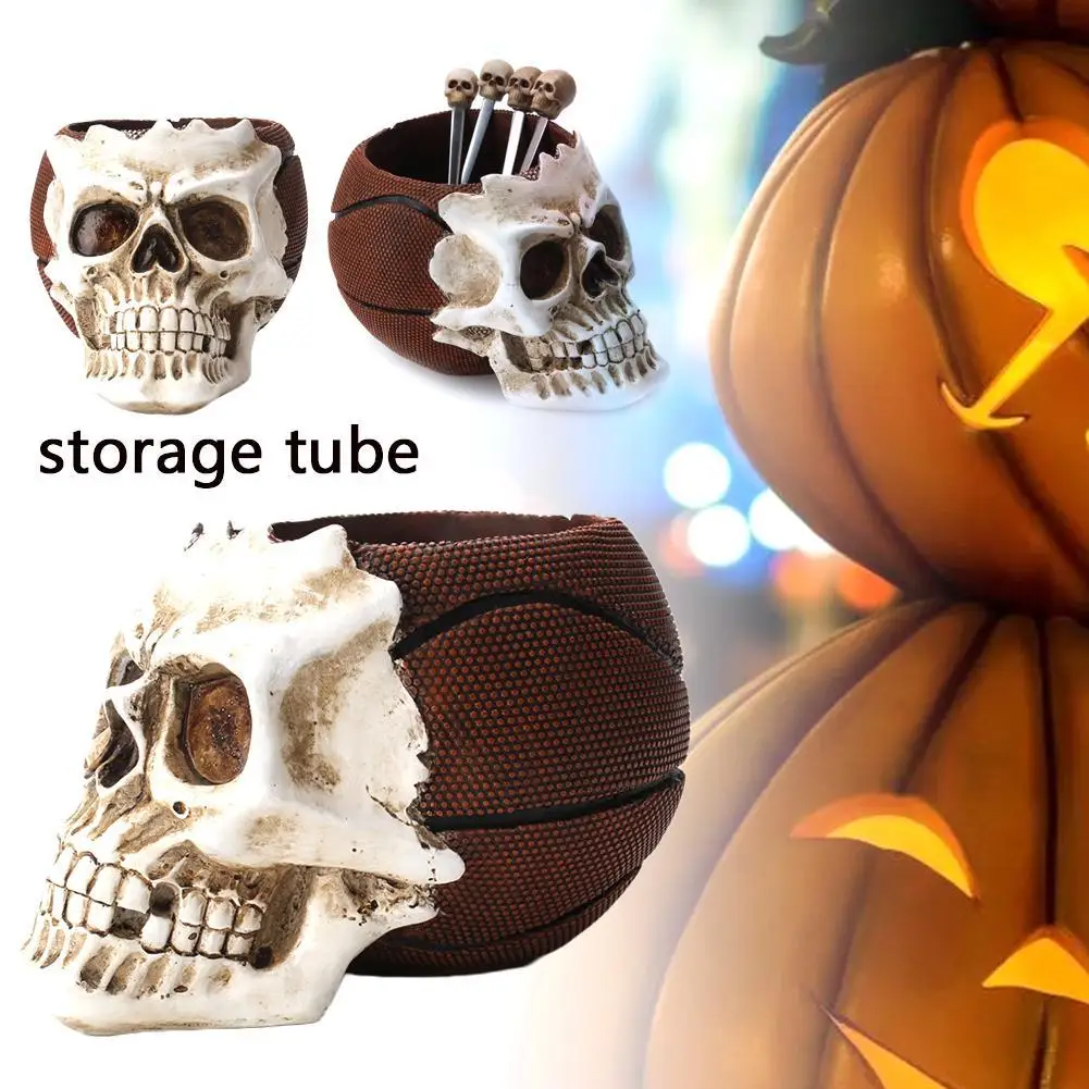 Storage Pen Holder Black Skull office Stationery Desktop Supplies Resin Pen Organizer Storage Box Party Gift Home Decoration
Storage Pen Holder Black Skull office Stationery Desktop Supplies Resin Pen Organizer Storage Box Party Gift Home Decoration
