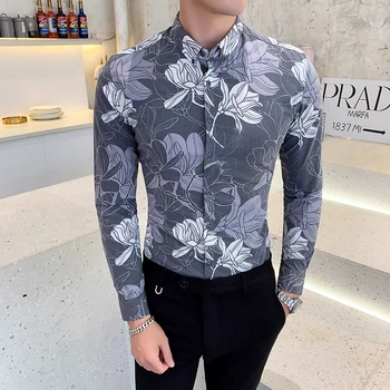 High Quality Floral Shirt Men Fashion 2020 Night Club Party/Prom Tuxedo Shirt Dress Slim Fit Long Sleeve Casual Social Shirts 
High Quality Floral Shirt Men Fashion 2020 Night Club Party/Prom Tuxedo Shirt Dress Slim Fit Long Sleeve Casual Social Shirts