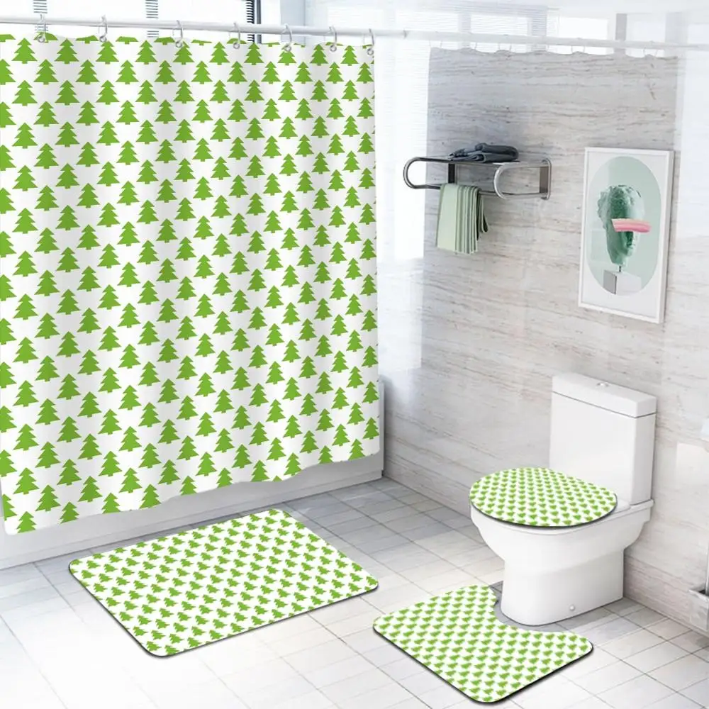 Simple and Exquisite Small Pattern Shower Curtain Shower Curtain Carpet Four-Piece Combination Toilet Cushion Shower Curtain
Simple and Exquisite Small Pattern Shower Curtain Shower Curtain Carpet Four-Piece Combination Toilet Cushion Shower Curtain
