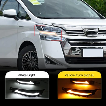 2Pcs LED CAR DRL Daytime Running Lights fog lamp led daylight for Toyota Vellfire 30 2016 2017 2018 2019 with Turn signal 
2Pcs LED CAR DRL Daytime Running Lights fog lamp led daylight for Toyota Vellfire 30 2016 2017 2018 2019 with Turn signal