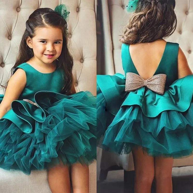Puffy Green Flower Girls Dresses Knee-Length Scoop Bows Birthday Party Girls Pageant Gowns First Christening Communion Gowns
Puffy Green Flower Girls Dresses Knee-Length Scoop Bows Birthday Party Girls Pageant Gowns First Christening Communion Gowns