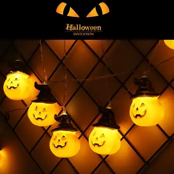 

2M/3.8M 10LEDs/20LEDs Halloween String Light Outdoor Pumpkin Shape String Lights Halloween Decorative Props Holiday Party Decor