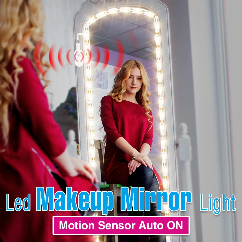 USB Motion Sensor 5V Vanity Mirror Light LED Wall Lamp Waterproof Bathroom Makeup Light LED Dimmable Smart Dressing Table Light
USB Motion Sensor 5V Vanity Mirror Light LED Wall Lamp Waterproof Bathroom Makeup Light LED Dimmable Smart Dressing Table Light