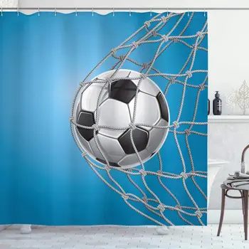 Soccer Shower Curtain Goal Football in Net Entertainment Playing for Winning Active Lifestyle Bathroom Decor Set with Hooks 70"
Soccer Shower Curtain Goal Football in Net Entertainment Playing for Winning Active Lifestyle Bathroom Decor Set with Hooks 70"