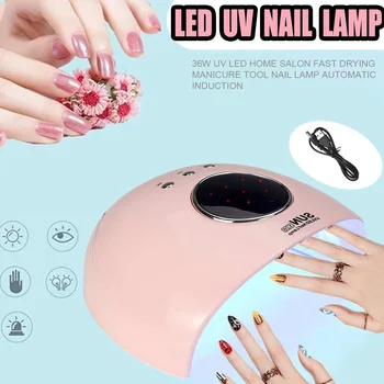 36W Curing Light ABS Plastic Automatic Induction Polish Gel UV LED Phototherapy Fast Drying Nail Lamp Timing Home Salon
36W Curing Light ABS Plastic Automatic Induction Polish Gel UV LED Phototherapy Fast Drying Nail Lamp Timing Home Salon