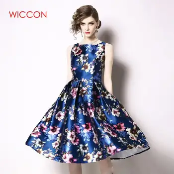 Women Printed Flower Long Sleeve Dress 2020 Spring Party Dress Vintage Slim O-Neck Dress Vestidos
Women Printed Flower Long Sleeve Dress 2020 Spring Party Dress Vintage Slim O-Neck Dress Vestidos