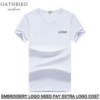 Custom Embroidered V neck t shirt 80% Cotton With Your Own Text Customized High Quality Uniform For Company Logo Work Wear
Custom Embroidered V neck t shirt 80% Cotton With Your Own Text Customized High Quality Uniform For Company Logo Work Wear