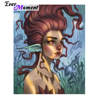 Ever Moment 5D DIY Full Drill Diamond Painting Kits Underwater Maiden With Elves Ear Mosaic Embroidery Craft For Gift 5L314 
Ever Moment 5D DIY Full Drill Diamond Painting Kits Underwater Maiden With Elves Ear Mosaic Embroidery Craft For Gift 5L314