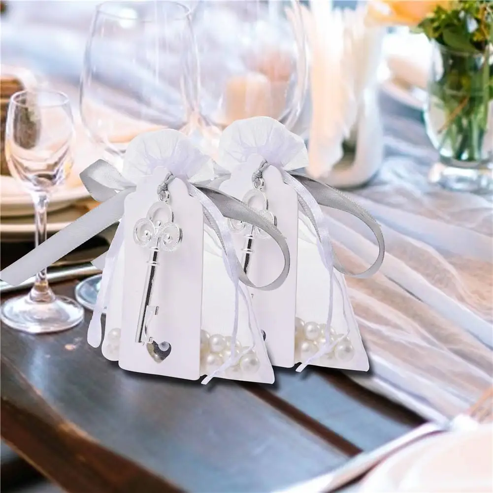 50pcs wedding souvenirs vintage key shape opener