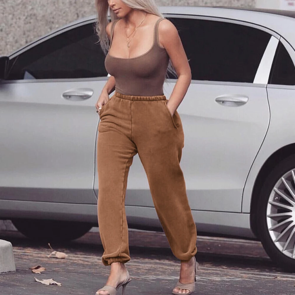 Fall Clothes Streetwear Loose Pants Women Elastic Waist Thick Fleece Sweatpants Pocket Solid Female Trousers 2019 Joggers Mujer
Fall Clothes Streetwear Loose Pants Women Elastic Waist Thick Fleece Sweatpants Pocket Solid Female Trousers 2019 Joggers Mujer
