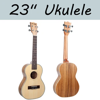 23 Inch Ukulele Solid Spruce Top Zebrawood Back Mahogany Ukulele 4 String Hawaii Guitar Concert Ukulele
23 Inch Ukulele Solid Spruce Top Zebrawood Back Mahogany Ukulele 4 String Hawaii Guitar Concert Ukulele