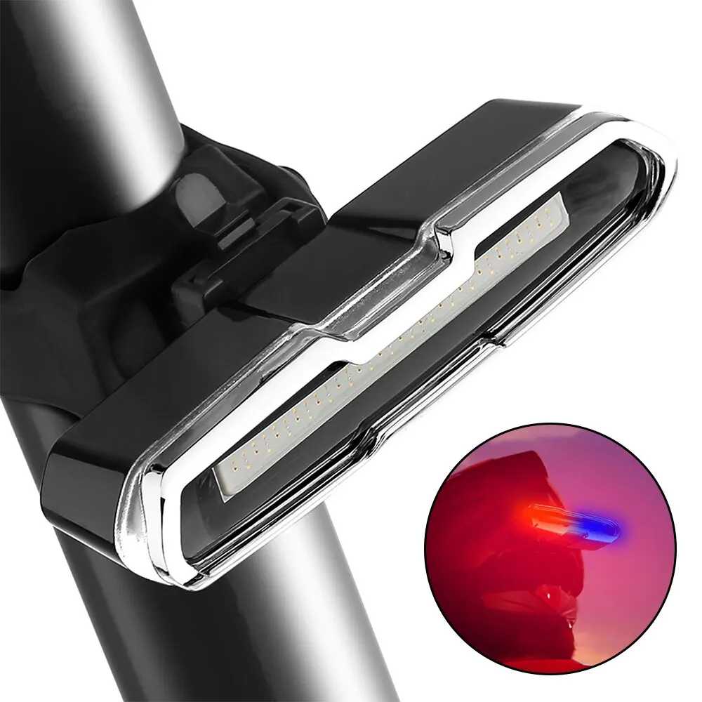 Bike Tail Light Ultra Bright Bike Light USB Rechargeable LED Bicycle Rear Light 5 Light Mode Headlights with Red + Blue
Bike Tail Light Ultra Bright Bike Light USB Rechargeable LED Bicycle Rear Light 5 Light Mode Headlights with Red + Blue
