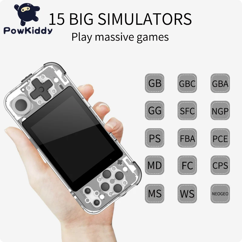 POWKIDDY Q90 3-Inch IPS Screen Handheld Console Dual Open System Game Console 16 Simulators Retro PS1 Kids Gift 3D New Games
POWKIDDY Q90 3-Inch IPS Screen Handheld Console Dual Open System Game Console 16 Simulators Retro PS1 Kids Gift 3D New Games