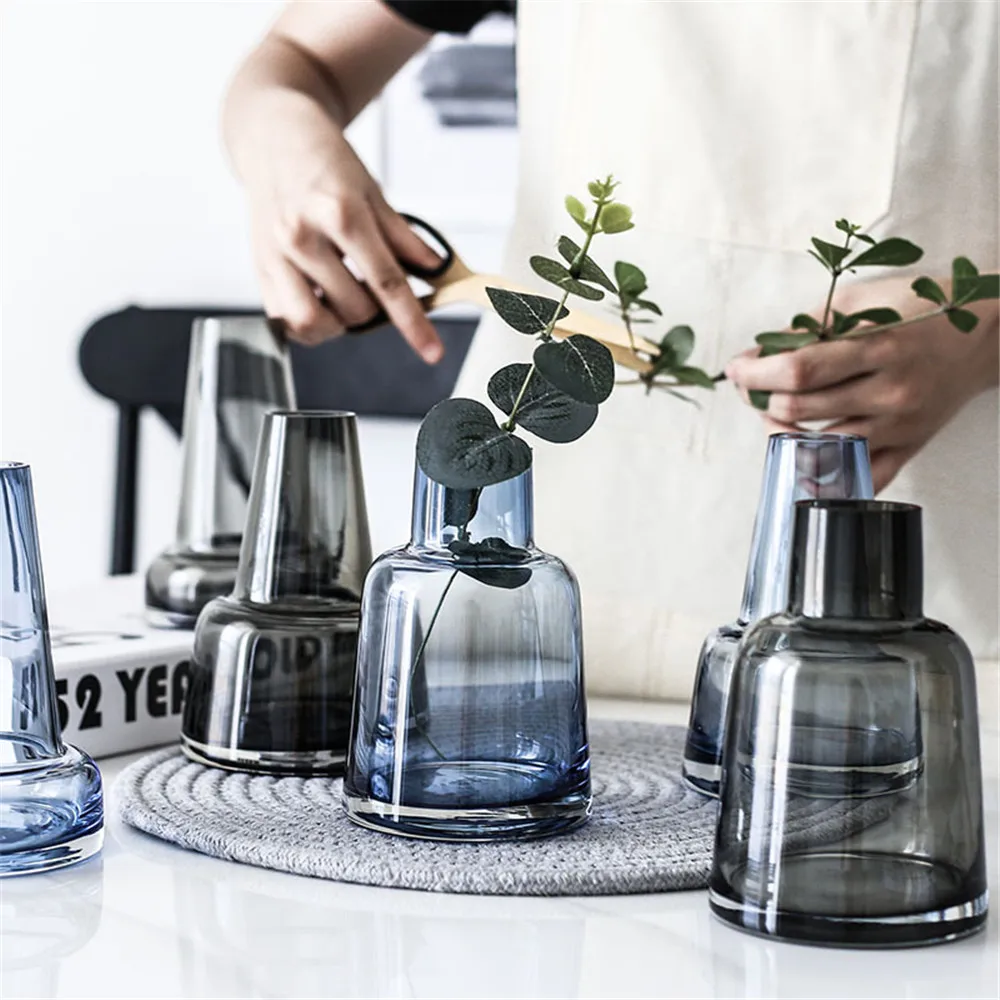Nordic Grey Glass Vase Flower Arrangement Jar Plant Hydroponic Vase Chic Lighthouse Shape Design Floral Bottle Desktop Decor
Nordic Grey Glass Vase Flower Arrangement Jar Plant Hydroponic Vase Chic Lighthouse Shape Design Floral Bottle Desktop Decor