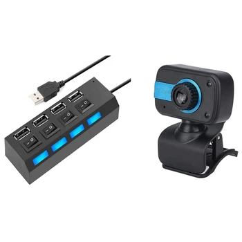 1 Pcs 4 Ports USB Hub Splitter with 4 ON/OFF Switches & 1 Pcs Video Webcam Built-In Microphone 360 Degree Rotation
1 Pcs 4 Ports USB Hub Splitter with 4 ON/OFF Switches & 1 Pcs Video Webcam Built-In Microphone 360 Degree Rotation