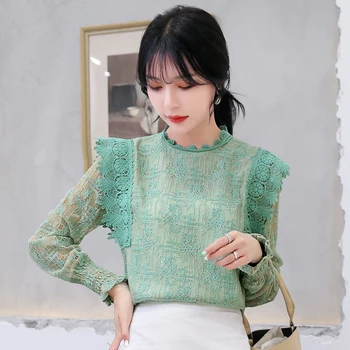 long sleeve women Lace Tops femlae hollow out lace blouses Women clothing Casual Lace shirts tops
long sleeve women Lace Tops femlae hollow out lace blouses Women clothing Casual Lace shirts tops