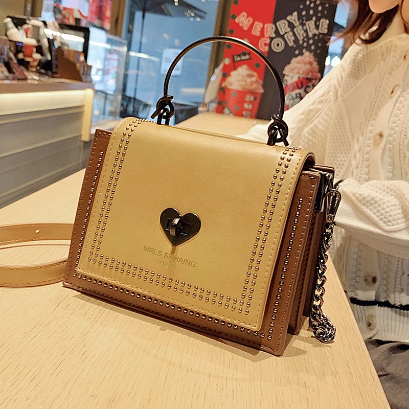 Contrast color Square PU Leather Crossbody Bag 2020 New Totes With Metal Handle Lady Chain Shoulder Messenger Bag Handbags
Contrast color Square PU Leather Crossbody Bag 2020 New Totes With Metal Handle Lady Chain Shoulder Messenger Bag Handbags