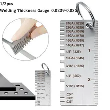 1/2Pcs Stainless Steel Metal Weld Thickness Gauge Metalworking Welding Gauges Electroplating Size Measuring Inspection Tool
1/2Pcs Stainless Steel Metal Weld Thickness Gauge Metalworking Welding Gauges Electroplating Size Measuring Inspection Tool