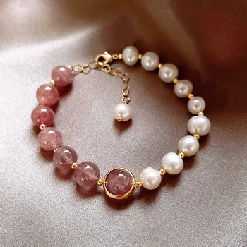 Strawberry Crystal Bracelets Women INS Non-mainstream Design Simple Hand Jewelry Elegant Simple Trick Peach Blossom Baroque Pear
Strawberry Crystal Bracelets Women INS Non-mainstream Design Simple Hand Jewelry Elegant Simple Trick Peach Blossom Baroque Pear