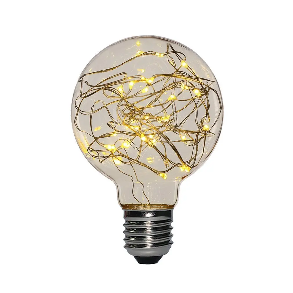 ICOCO G80/G95 E27 High Transmittance LED Light Bulb Non-dimmable Clear Glass Copper Wire Stringlights Bulb 220V 2W with 25 LEDs
ICOCO G80/G95 E27 High Transmittance LED Light Bulb Non-dimmable Clear Glass Copper Wire Stringlights Bulb 220V 2W with 25 LEDs