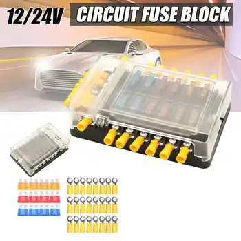 12/24V Car Fuse Box Car Fuse Holder with LED Indicator Light & Negative Bus-bar 6 Ways 12 Ways Blade Junction Box Terminal Block
12/24V Car Fuse Box Car Fuse Holder with LED Indicator Light & Negative Bus-bar 6 Ways 12 Ways Blade Junction Box Terminal Block